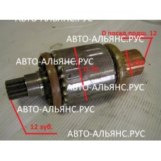 Якорь стартера F17Е 7кВт (Dпосад.подш.12, d кол. 39мм, D76, L207) 12зуб